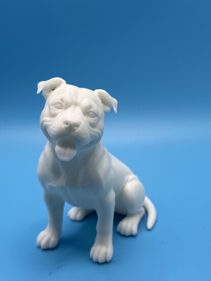 Gini Art Staffordshire Bull Terrier Dog Figurine 3D Printed Resin Statue Gift