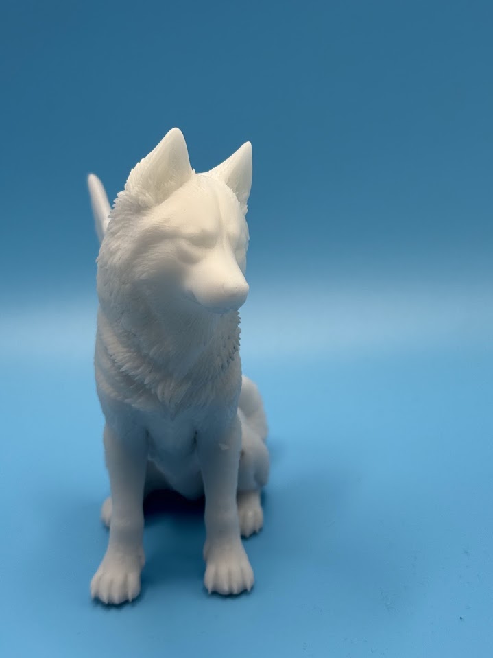 Gini Art Siberian Husky Angel Wings Dog Figurine 3D Printed Resin Statue Gift