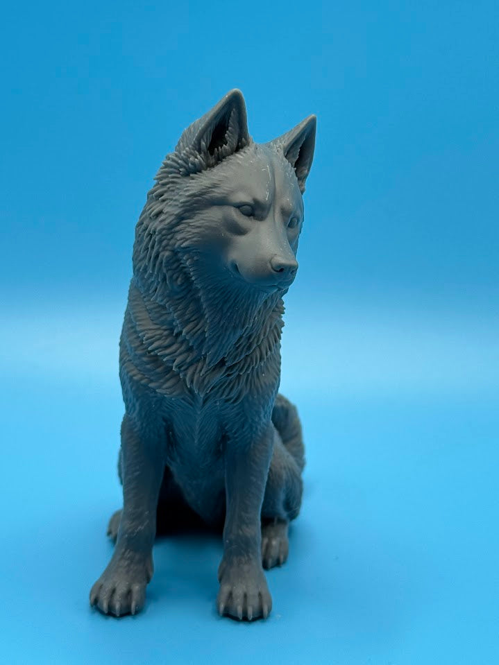 Gini Art Siberian Husky Dog Figurine 3D Printed Resin Statue Dog Lovers Gift