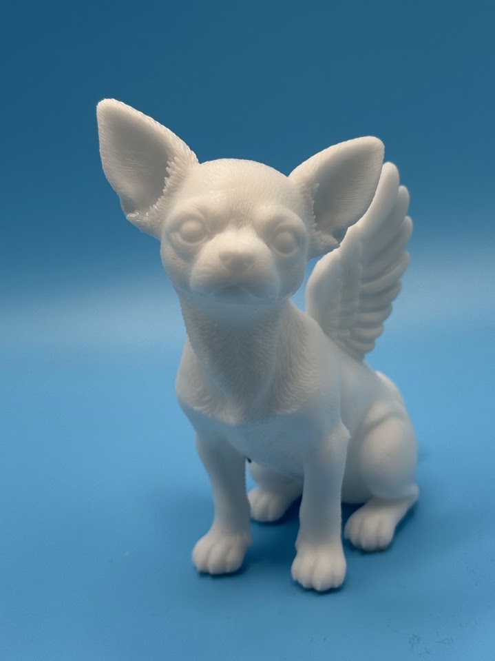Gini Art Chihuahua Angel Wings Dog Figurine 3D Printed Resin Statue Gift