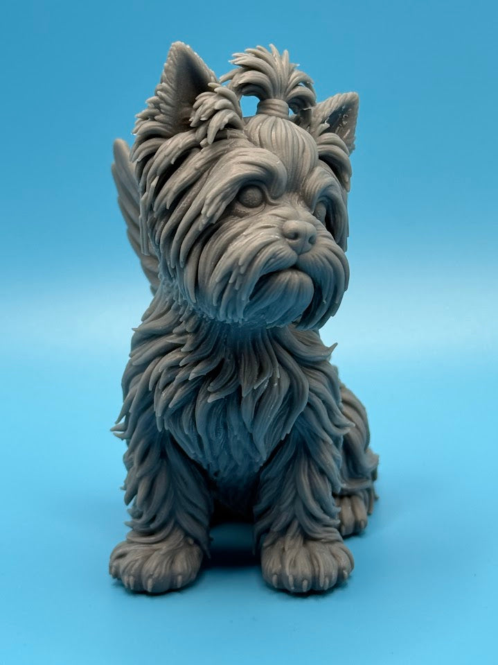 Gini Art Yorkshire Terrier Angel Wings Dog Figurine 3D Printed Resin Statue Gift