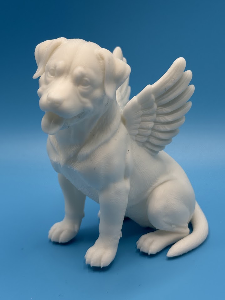 Gini Art Rottweiler Angel Wings Dog Figurine 3D Printed Resin Statue Gift