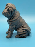 Gini Art Shar Pei Dog Figurine 3D Printed Resin Statue Gift