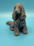 Gini Art Show Cocker Spaniel Dog Figurine 3D Printed Resin Statue Gift