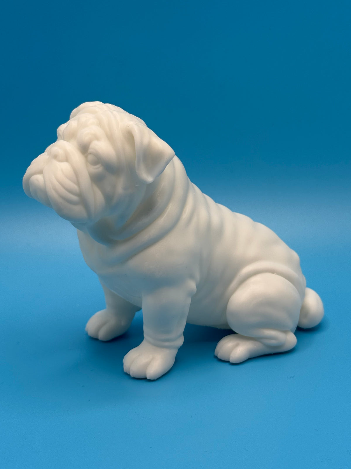 Gini Art English Bulldog Dog Figurine 3D Printed Resin Statue Gift