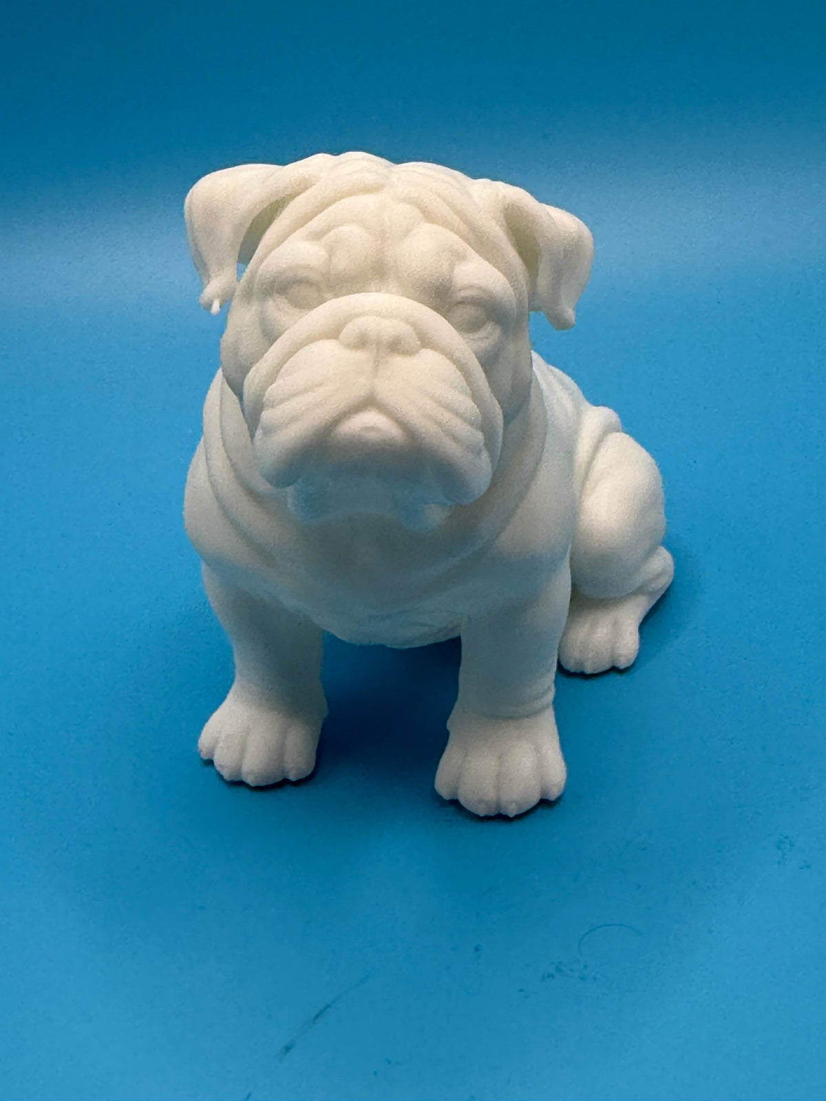 Gini Art English Bulldog Dog Figurine 3D Printed Resin Statue Gift