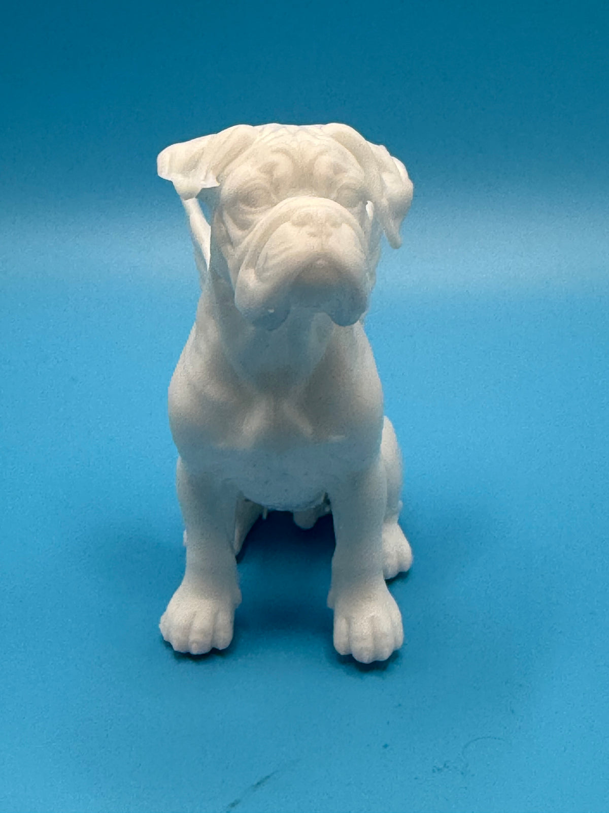 Gini Art Boxer Angel Wings Dog Figurine 3D Printed Resin Statue Gift