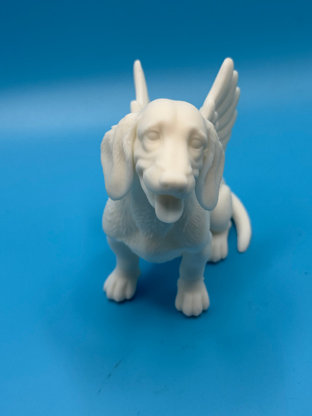 Gini Art Dachshund Angel Wings Dog Figurine 3D Printed Resin Statue Gift