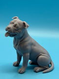 Gini Art Staffordshire Bull Terrier Dog Figurine 3D Printed Resin Statue Gift