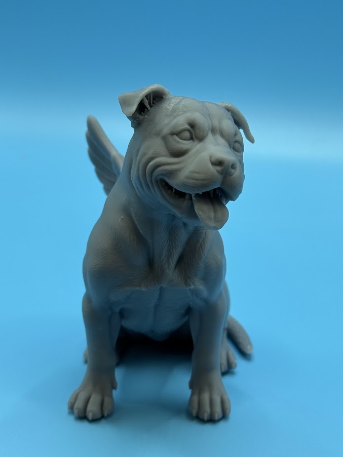 Gini Art Staffordshire Bull Terrier Angel Wings Dog Figurine 3D Printed Resin Statue Gift