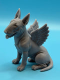 Gini Art Bull Terrier Angel Wings Dog Figurine 3D Printed Resin Statue Gift