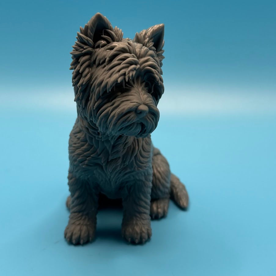 Gini Art West Highland White Terrier Dog Figurine 3D Printed Resin Statue Gift