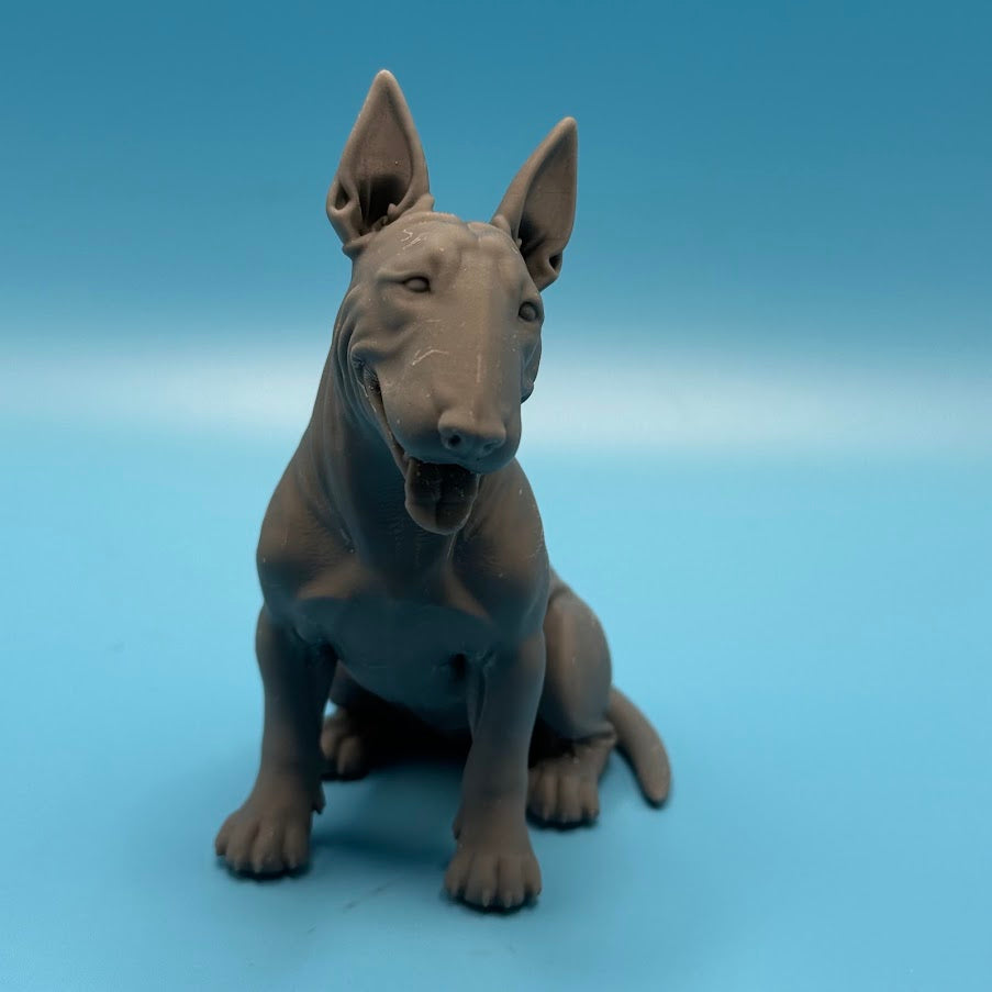 Gini Art Bull Terrier Dog Figurine 3D Printed Resin Statue Dog Lovers Gift