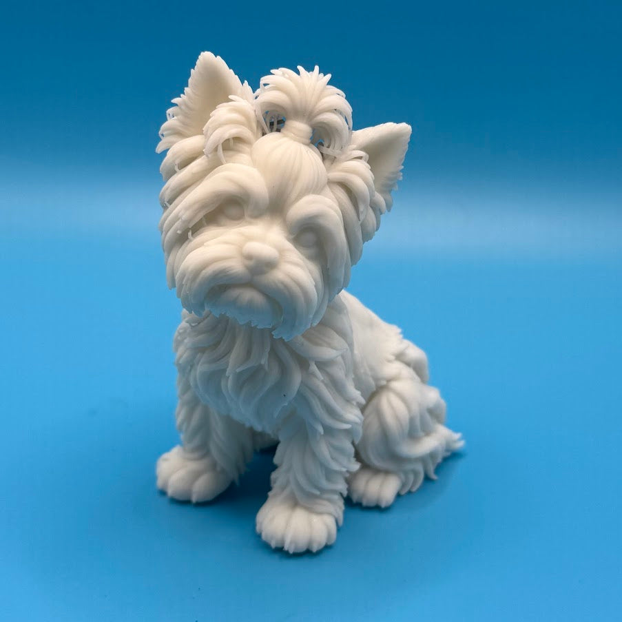 Gini Art Yorkshire Terrier Dog Figurine 3D Printed Resin Statue Dog Lovers Gift