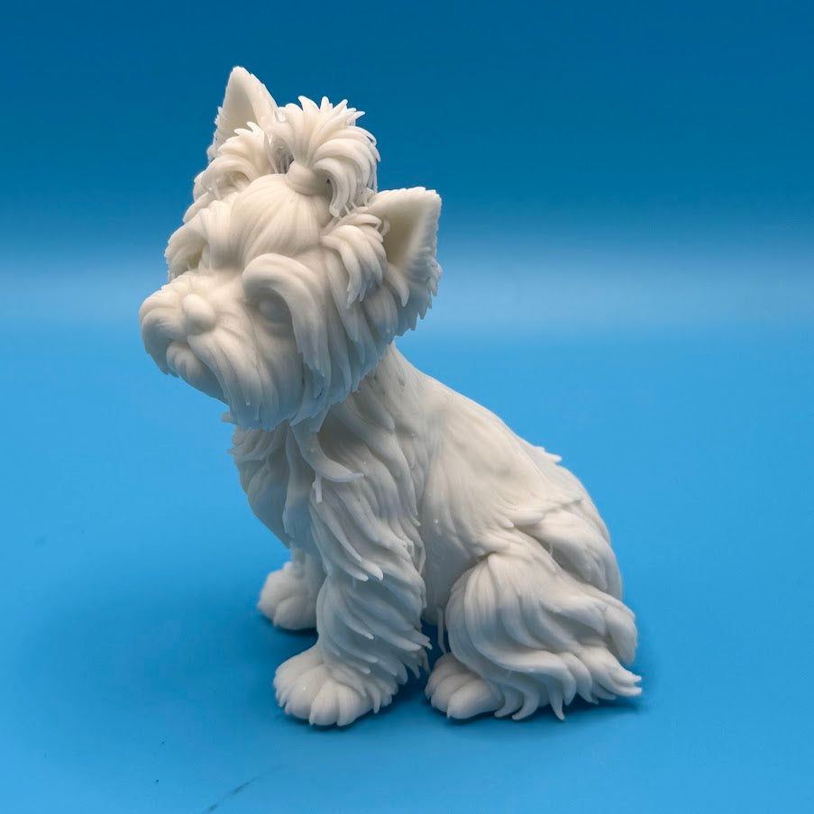 Gini Art Yorkshire Terrier Dog Figurine 3D Printed Resin Statue Dog Lovers Gift
